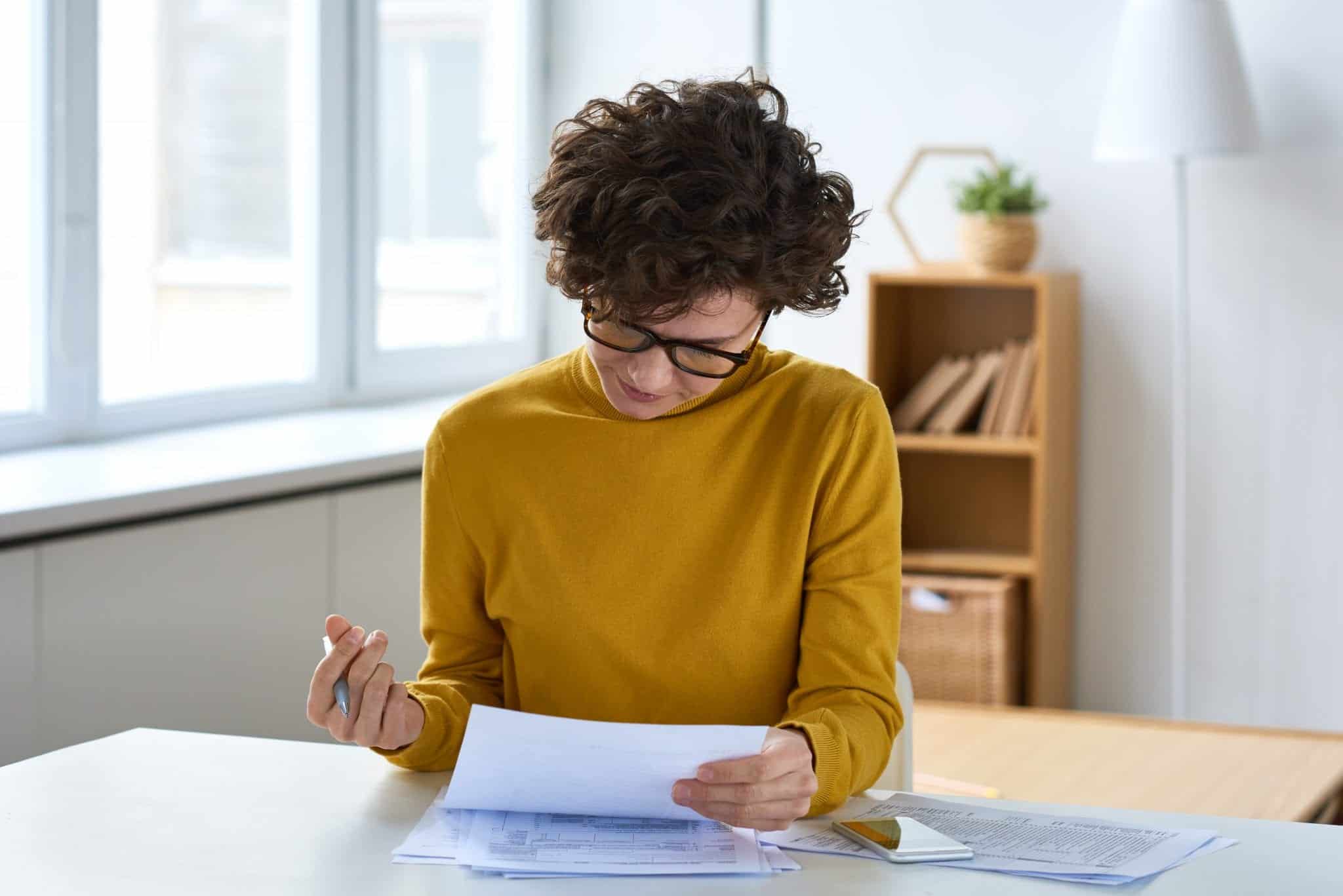 Analyzing tax documents in home office