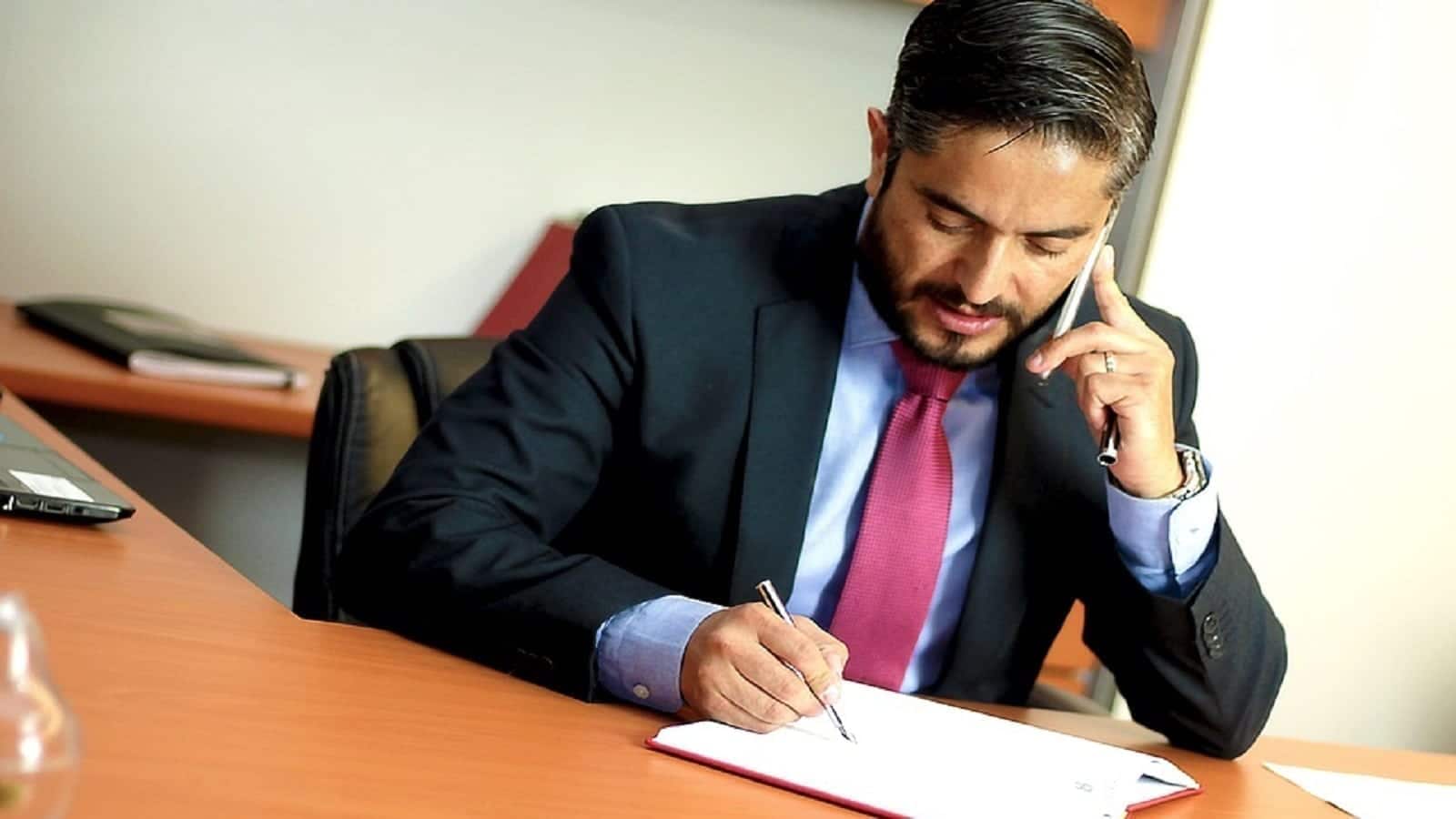Attorney Desk Stock Photo.