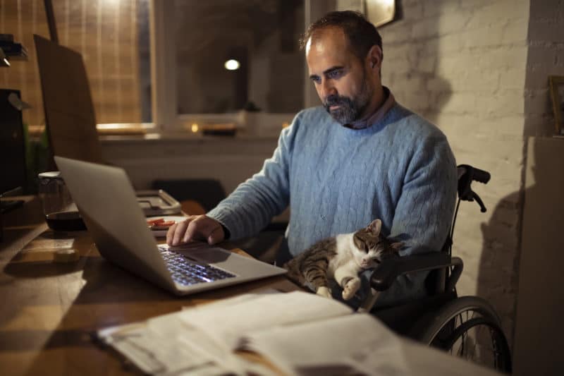 a man looking for a lawyer for his social security disability appeal online